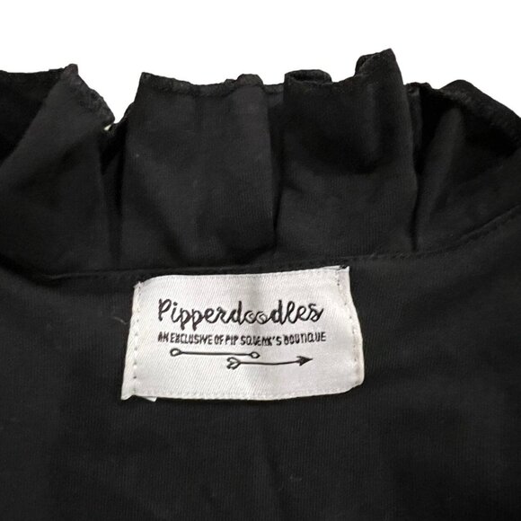 Pipperdoodles 3T Black Ruffle Cardigan Jacket - Picture 3 of 6